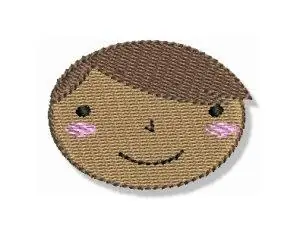 Happy Faced Little Boy Embroidery Design Top Rated