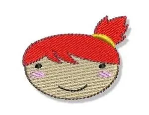 Order Now Red Haired Little Girl Embroidery Design