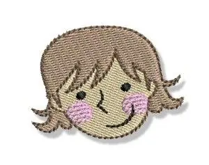 New Release Happy Faced Woman Embroidery Design