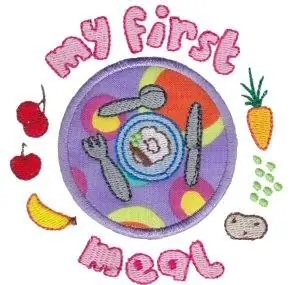 My First Meal Applique Embroidery Design Affordable