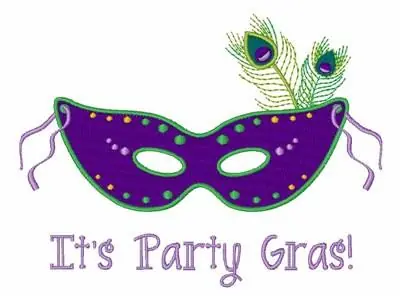 Its Party Gras Embroidery Design Big Sale
