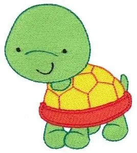 Seasonal Sale Cute Turtle Embroidery Design