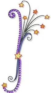 Swirling Vertical Halloween Border Embroidery Design Warranty Included