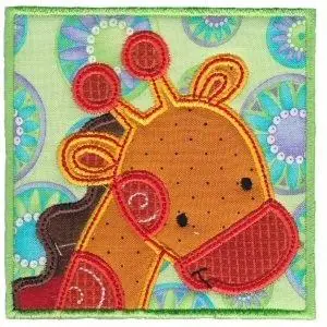 Giraffe Applique Embroidery Design Genuine