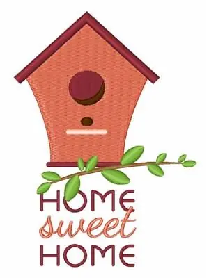 Modern Home Sweet Home Embroidery Design