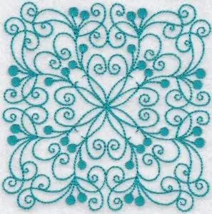 Bluework Quilt Block Embroidery Design Express Delivery