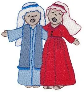 Buy Online Nativity Mary & Joseph Embroidery Design