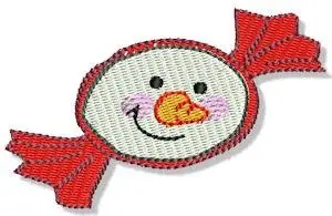 Christmas Snowman Candy Embroidery Design Special Offer