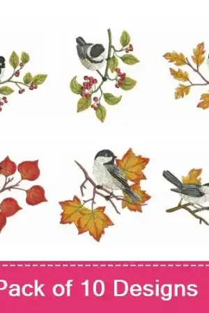 Chickadee 2 Embroidery design pack by Ace Points,  Embroidery Packs on EmbroideryDesigns.com Place Order