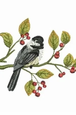 Chickadee Embroidery Design Popular