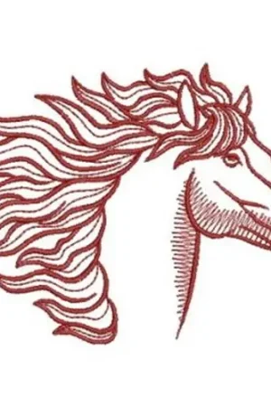 Buy Online Redwork Pretty Horse Embroidery Design