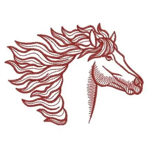 Buy Online Redwork Pretty Horse Embroidery Design