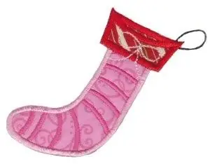 Deal Retro Applique Christmas Stocking Embroidery Design