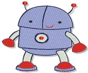 Bullseye Robot Embroidery Design Holiday Sale