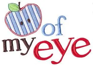 Apple Of My Eye Embroidery Design New Arrival