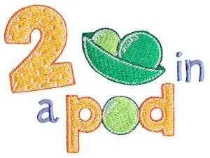Two Peas In A Pod Embroidery Design Hassle-Free Returns