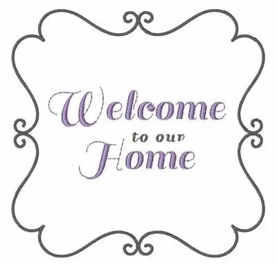 Fan Favorite Welcome Home Embroidery Design