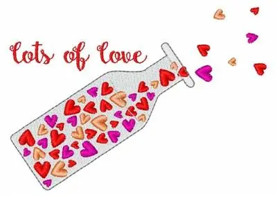 Lots Of Love Embroidery Design Clearance