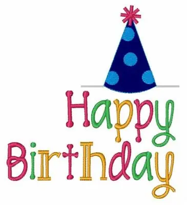 Happy Birthday Embroidery Design Flash Sale