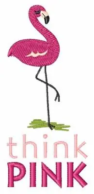 Think Pink Embroidery Design Cheap