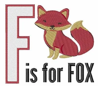 Limited Time F For Fox Embroidery Design