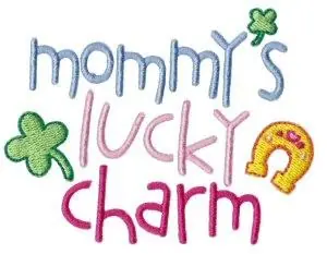 Secure Checkout Mommys Lucky Charm Embroidery Design