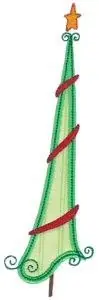 Xmas Tree Applique Embroidery Design Free Delivery