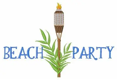 Warranty Included Beach Party Embroidery Design