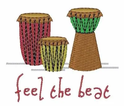 Feel The Beat Embroidery Design Buy Today