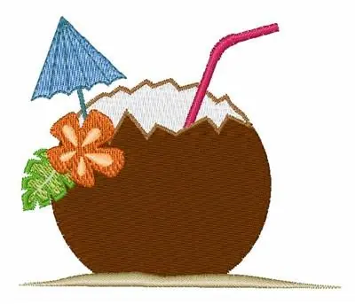 Coconut Cocktail Embroidery Design Latest