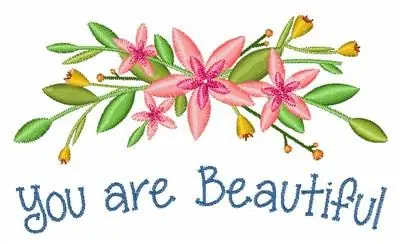 You Are Beautiful Embroidery Design Viral