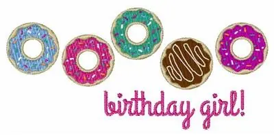Crafted Birthday Girl Embroidery Design