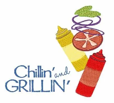 Chillin and Grillin Embroidery Design Limited Edition