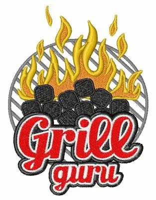 Sale BBQ Grill Guru Embroidery Design