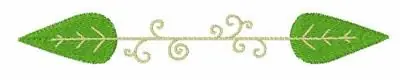 While Supplies Last Curl Leaf Border Embroidery Design
