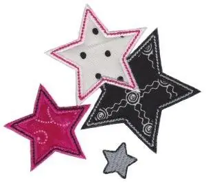 Applique Stars Embroidery Design Free Delivery
