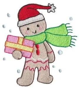 Fan Favorite Gingerbread Xmas Embroidery Design