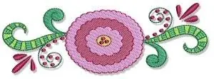 Swirl Bloom Embroidery Design Sale