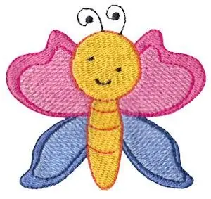 Spring Butterfly Embroidery Design Markdown