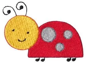 Spring Ladybug Embroidery Design Last Chance