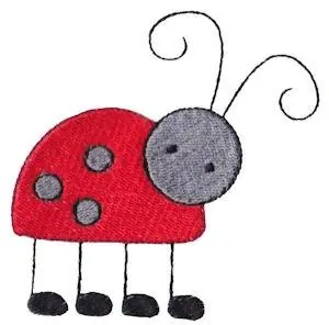 New Release Spring Ladybug Embroidery Design