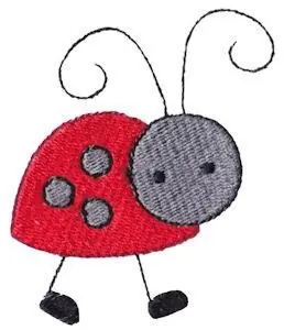 Budget Spring Ladybug Embroidery Design