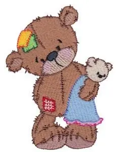 Hot Deal Patchwork Bear Embroidery Design