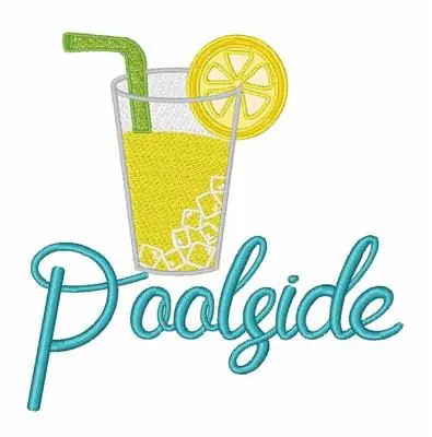 Order Now Poolside Embroidery Design