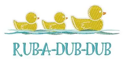 Bulk Order Rub-a Dub-Dub Embroidery Design