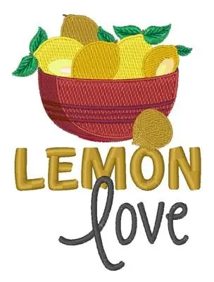Lemon Love Embroidery Design No Minimum Order