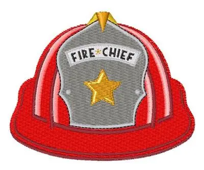 Fire Chief Helmet Embroidery Design Cheap
