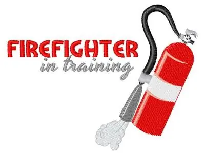 Firefighter in Training Embroidery Design Time-Limited