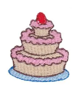 Birthday Cake Mini Embroidery Design Crafted