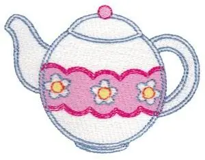 Time for Tea Embroidery Design Authentic